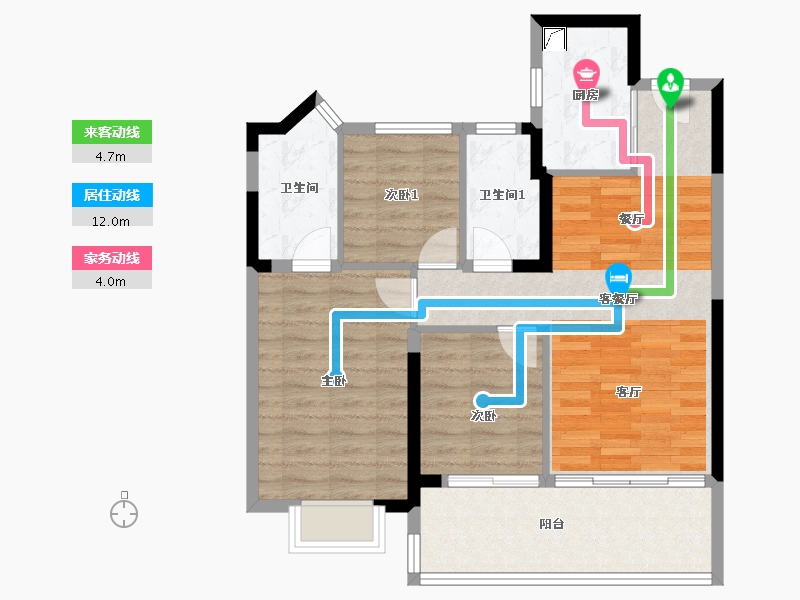 安徽省-合肥市-置地瑞玺-85.00-户型库-动静线