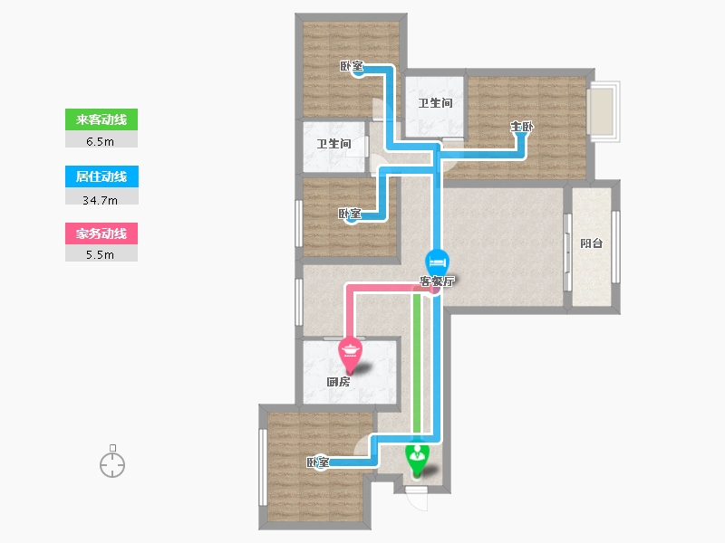 福建省-福州市-红星晶品-105.00-户型库-动静线