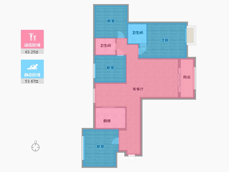 福建省-福州市-红星晶品-105.00-户型库-动静分区