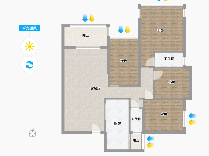 广西壮族自治区-贺州市-君汇濠庭-115.00-户型库-采光通风