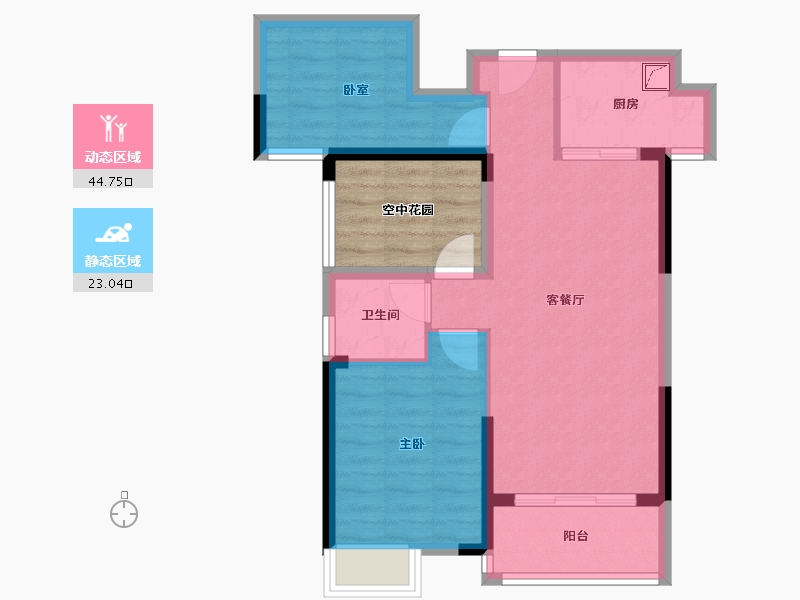 广东省-江门市-海伦湾-73.00-户型库-动静分区