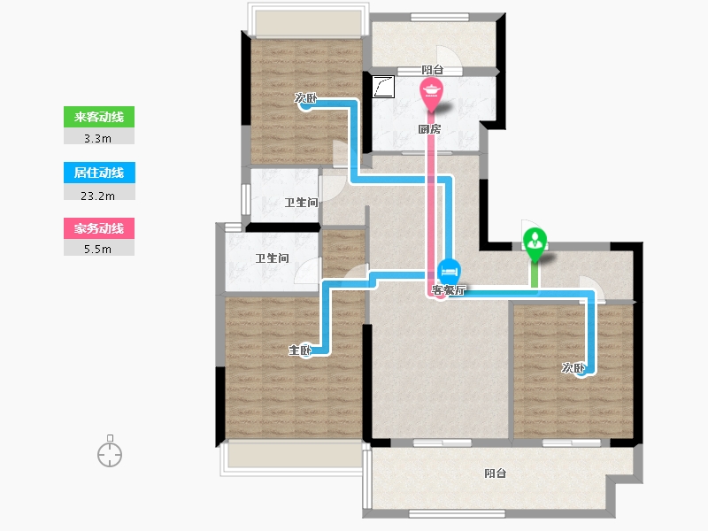 安徽省-六安市-碧桂园-119.00-户型库-动静线