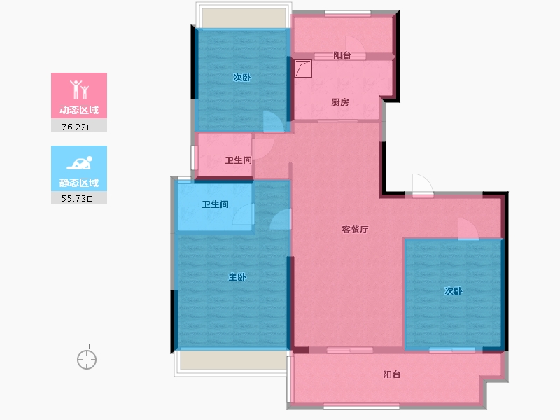 安徽省-六安市-碧桂园-119.00-户型库-动静分区