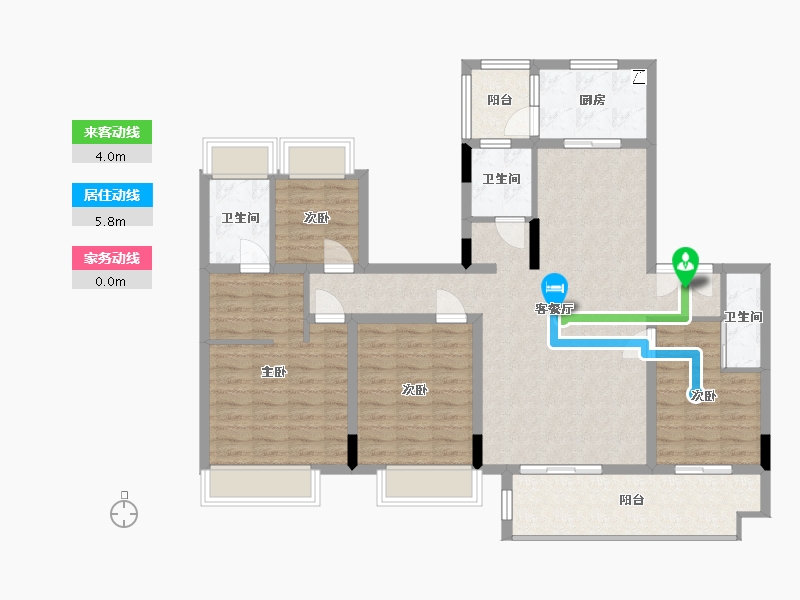 广西壮族自治区-桂林市-吾悦华府-142.00-户型库-动静线