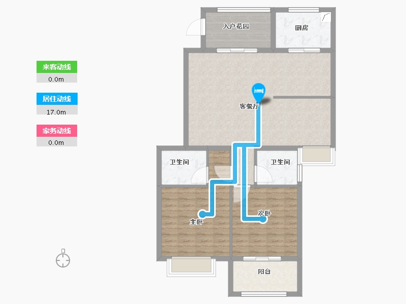 江苏省-淮安市-钱隆御景-100.00-户型库-动静线