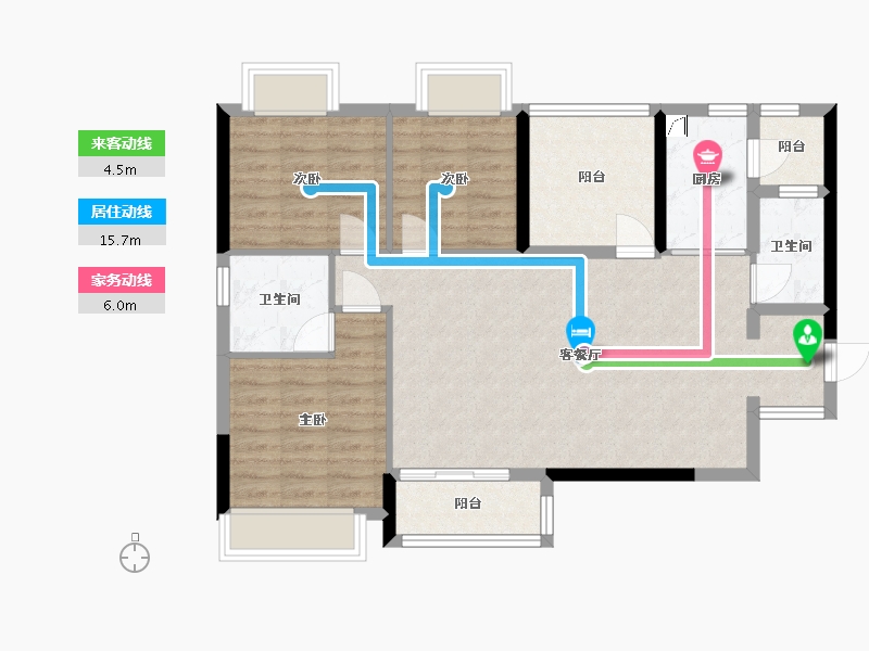 广东省-佛山市-三水冠军城-91.00-户型库-动静线