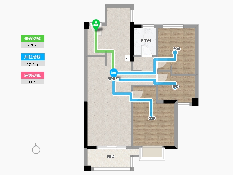 福建省-福州市-中建 龙庭嘉园-68.00-户型库-动静线