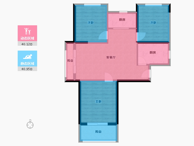 河南省-郑州市-朗悦公园府悦棠苑-74.00-户型库-动静分区