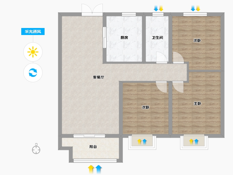 山东省-淄博市-齐新花园-0.00-户型库-采光通风