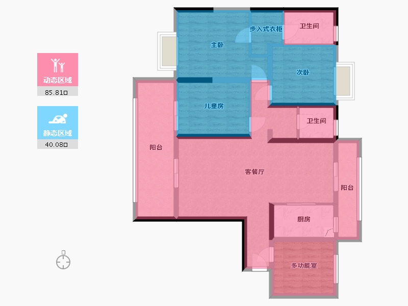 湖南省-常德市-国宾府-135.00-户型库-动静分区