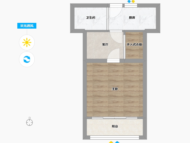 上海-上海市-罗阳二村-41.69-户型库-采光通风