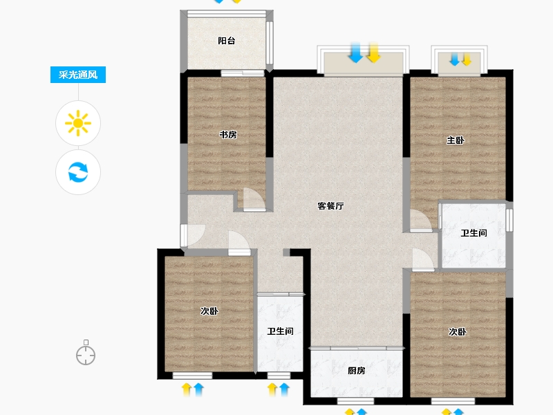 新疆维吾尔自治区-阿克苏地区-金兰广场-1.00-户型库-采光通风