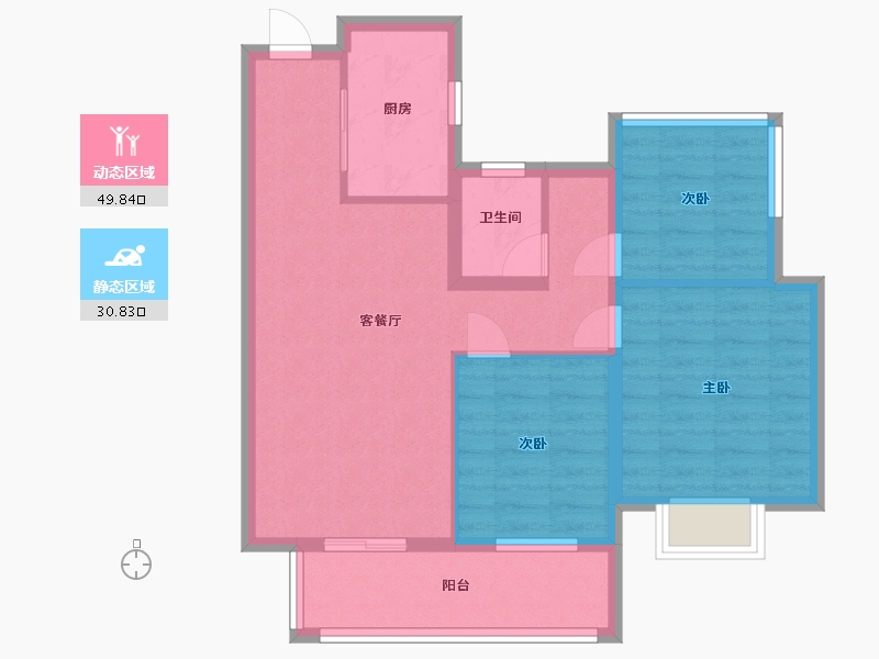 安徽省-合肥市-和悦风华-72.00-户型库-动静分区