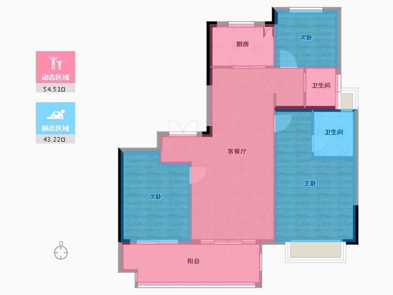 福建省-南平市-海翼文璟院-89.00-户型库-动静分区