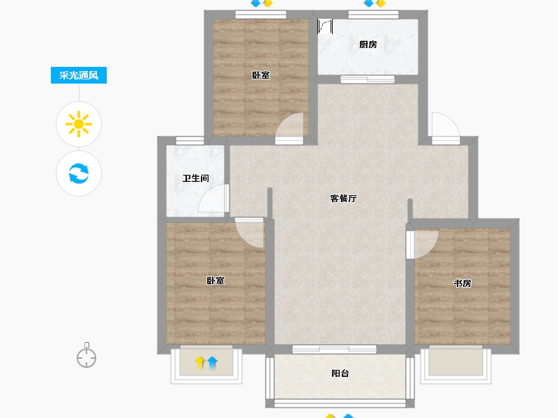 山东省-济宁市-德源社区-100.00-户型库-采光通风