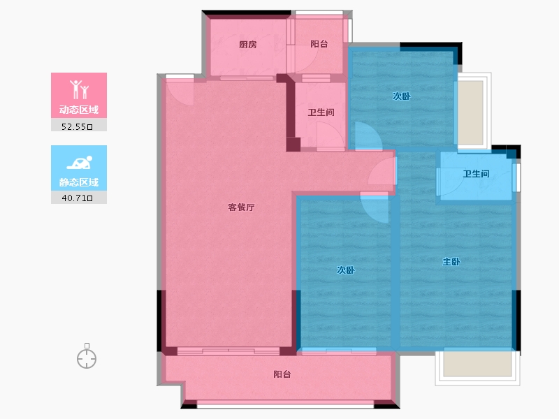 广西壮族自治区-梧州市-泰基巴黎春天-80.00-户型库-动静分区