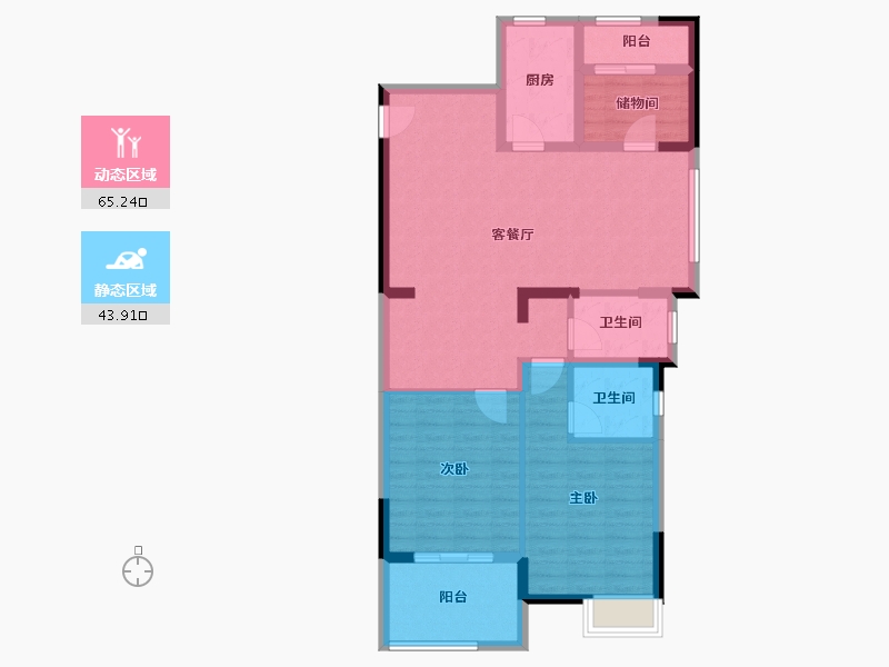 安徽省-黄山市-惠仁诚苑-98.00-户型库-动静分区