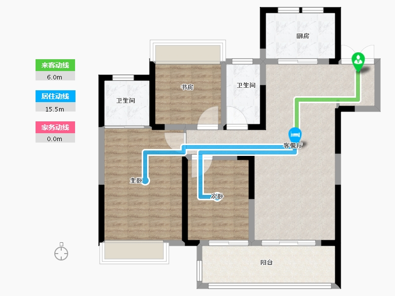 安徽省-淮北市-吾悦华府-98.00-户型库-动静线