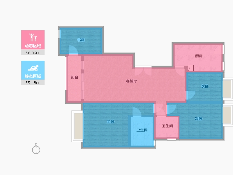 云南省-昆明市-云南映象-99.00-户型库-动静分区