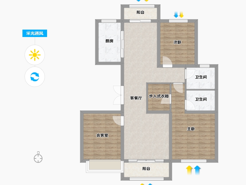 河北省-保定市-尧都瑞府-100.00-户型库-采光通风