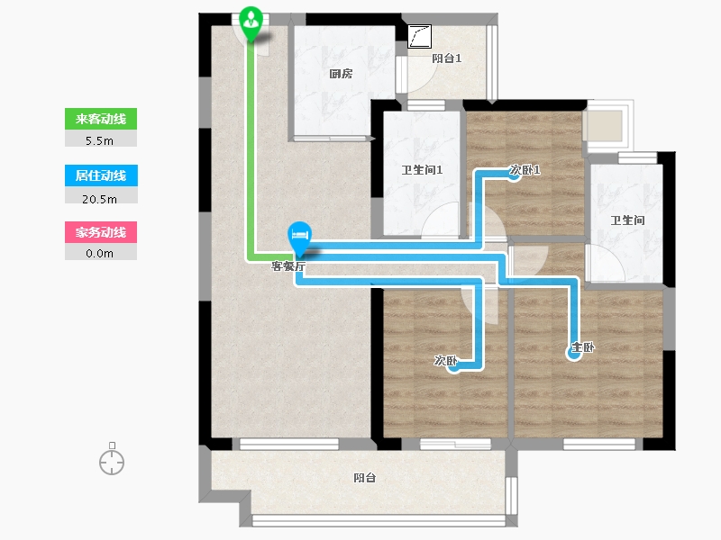 广西壮族自治区-钦州市-敏捷珑玥湾-78.00-户型库-动静线