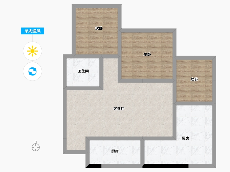 四川省-绵阳市-青云上-85.00-户型库-采光通风