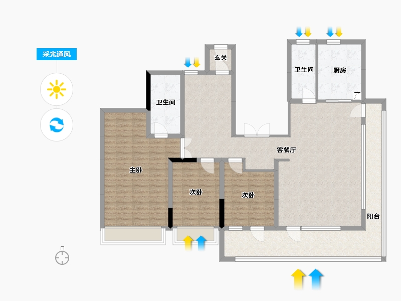 广东省-广州市-新夏城-189.00-户型库-采光通风