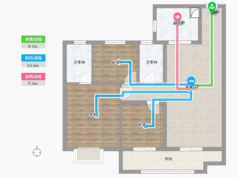 河北省-邯郸市-东麟府-95.00-户型库-动静线