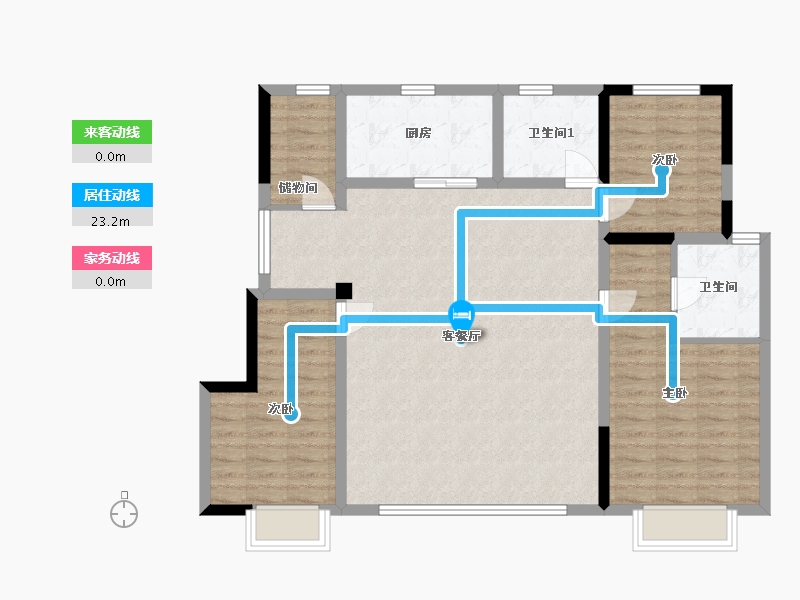 辽宁省-沈阳市-龙湖中铁建云璟-131.00-户型库-动静线