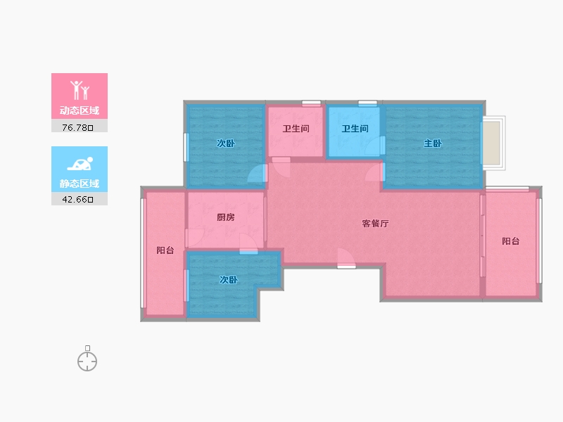 云南省-玉溪市-南祥小区-111.00-户型库-动静分区