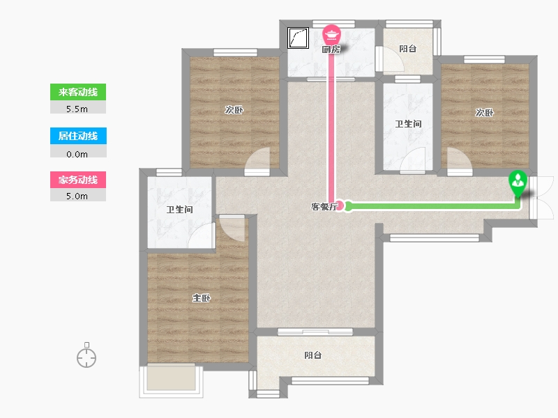 陕西省-西安市-御景城15期-93.00-户型库-动静线