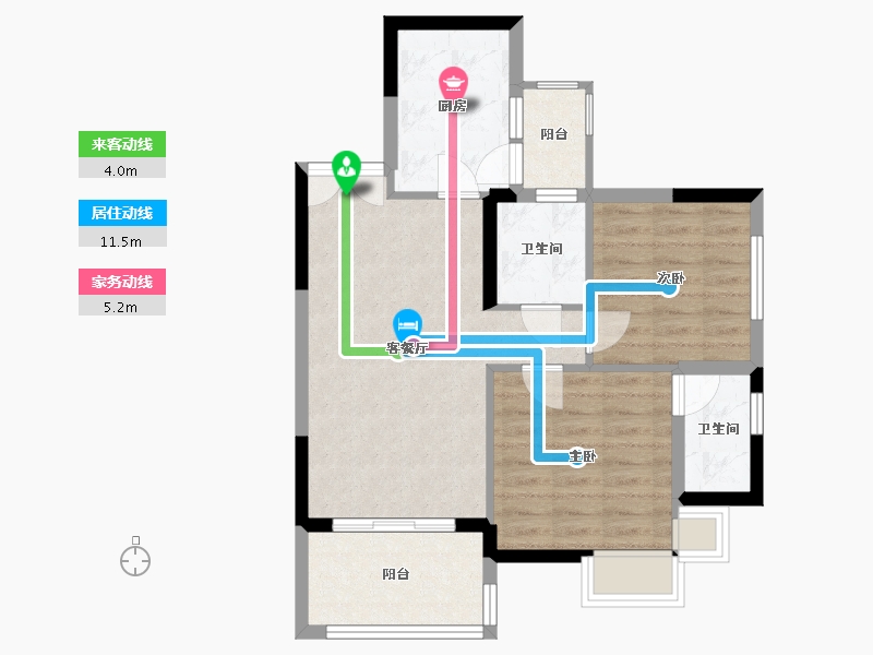 陕西省-安康市-中渝汉江国际城-85.00-户型库-动静线