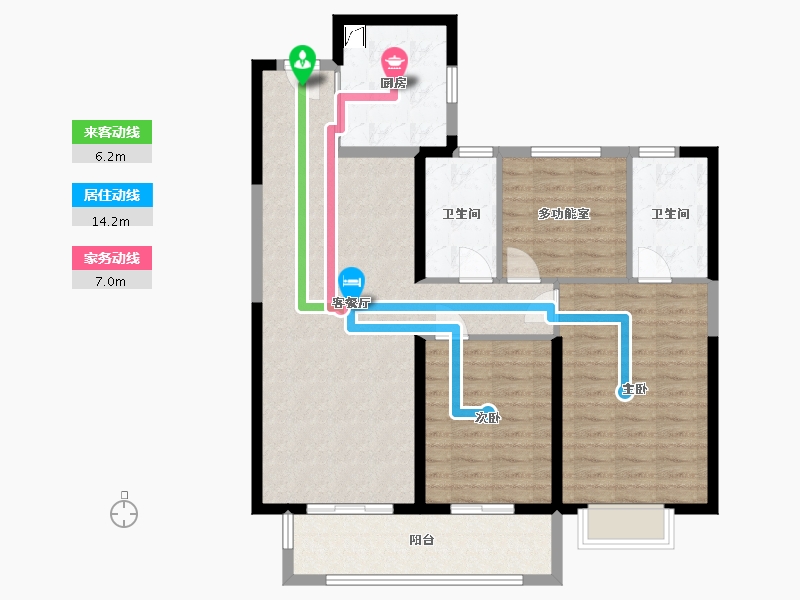 湖北省-武汉市-东方境-103.00-户型库-动静线