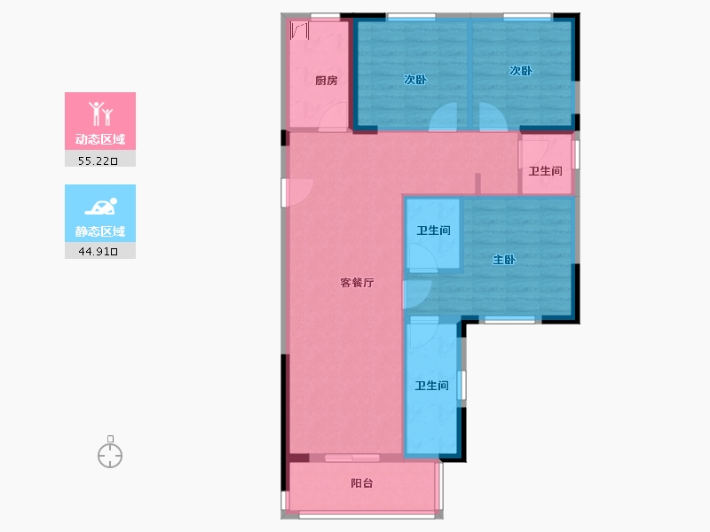 福建省-福州市-融侨则徐道壹号-90.00-户型库-动静分区