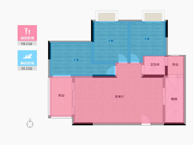 湖南省-怀化市-天星华府-100.00-户型库-动静分区