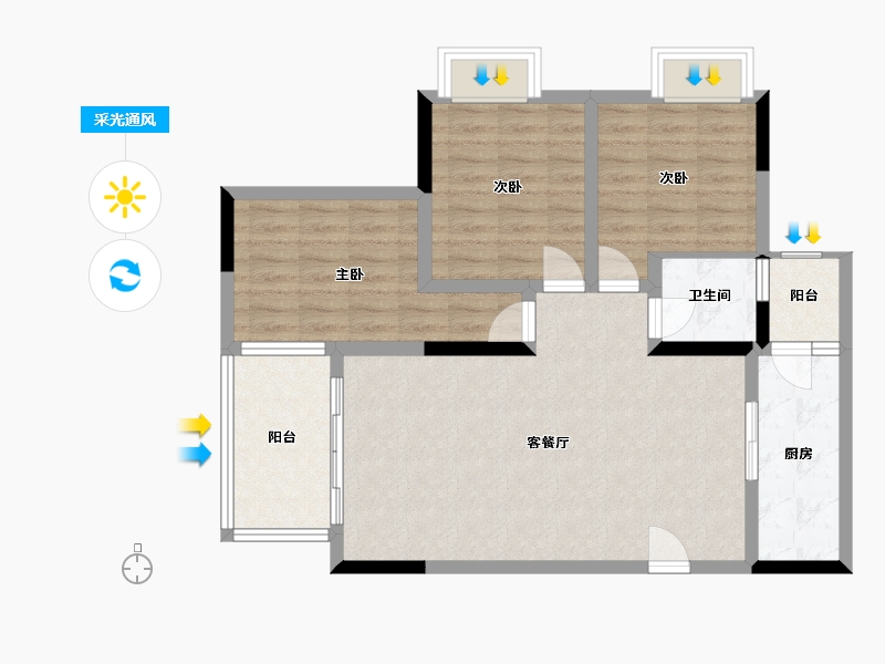 湖南省-怀化市-天星华府-100.00-户型库-采光通风