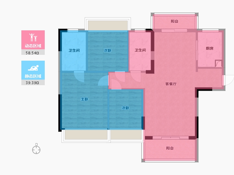 广东省-江门市-玖珑湾-114.82-户型库-动静分区