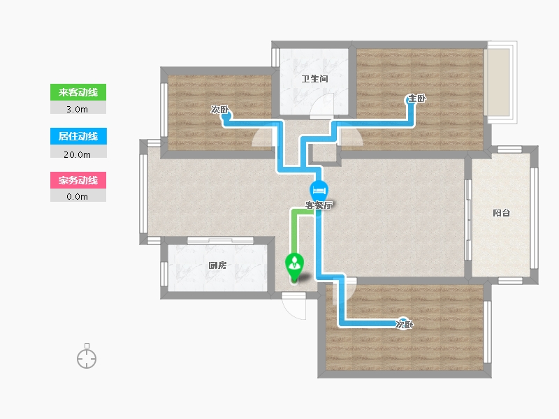 浙江省-嘉兴市-星星港湾花园金沙苑-98.00-户型库-动静线