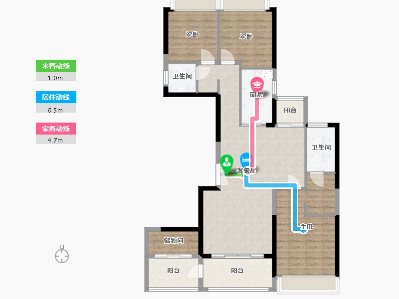 广东省-佛山市-洺悦华府-110.00-户型库-动静线