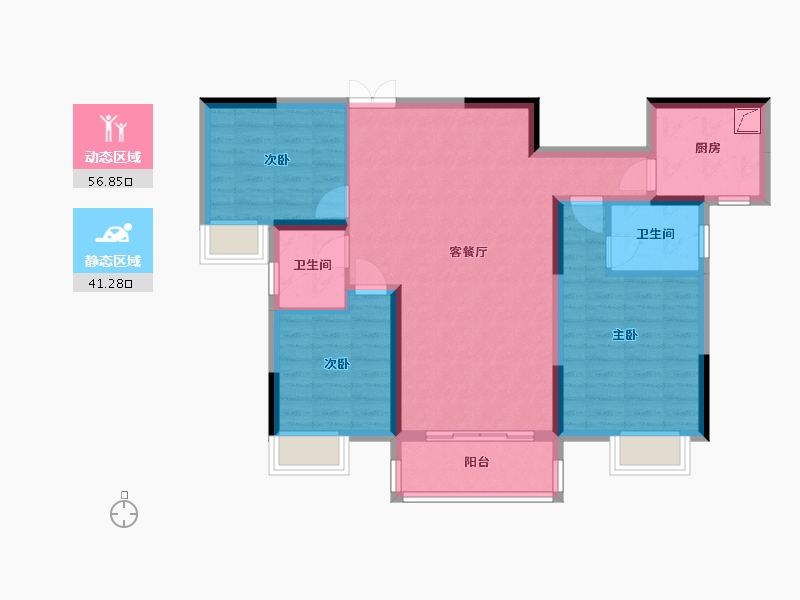 湖南省-岳阳市-星宇国际-95.00-户型库-动静分区