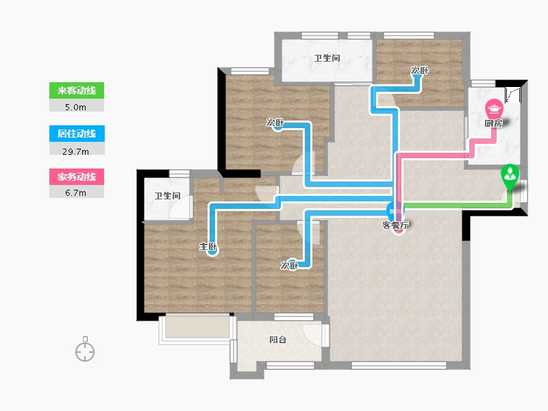 福建省-漳州市-联华城市广场-140.00-户型库-动静线