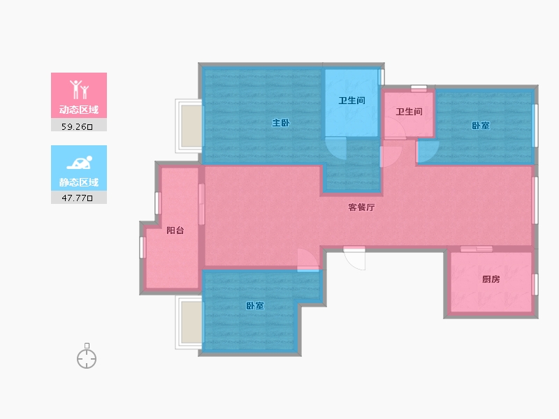 浙江省-绍兴市-雍锦王府-121.00-户型库-动静分区