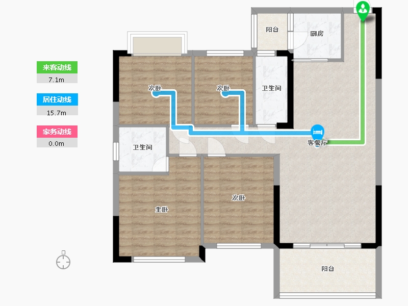 广东省-河源市-胜业豪庭-119.77-户型库-动静线