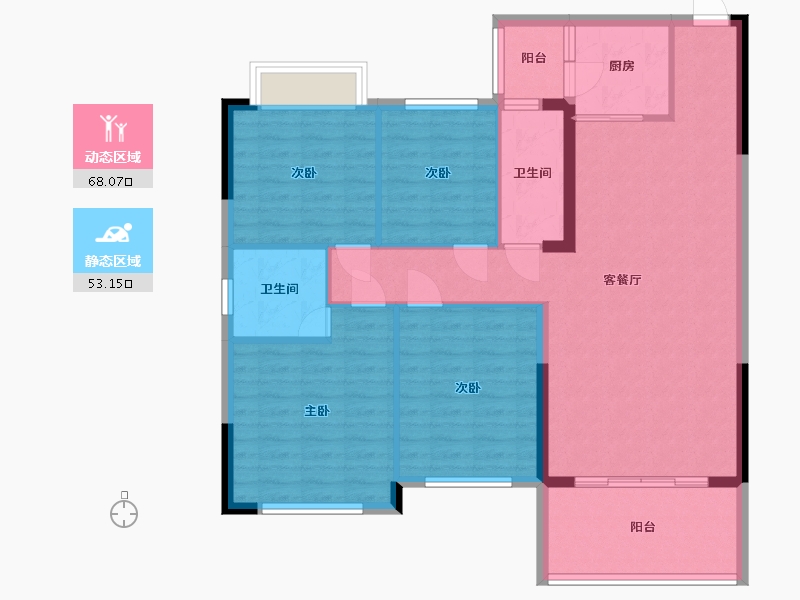 广东省-河源市-胜业豪庭-119.77-户型库-动静分区