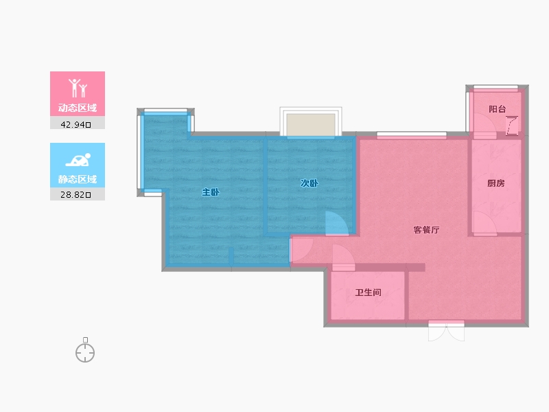 北京-北京市-富力又一城-68.00-户型库-动静分区