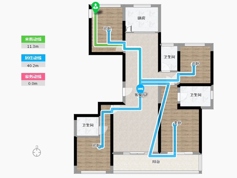 浙江省-杭州市-宋都江宸府-90.94-户型库-动静线