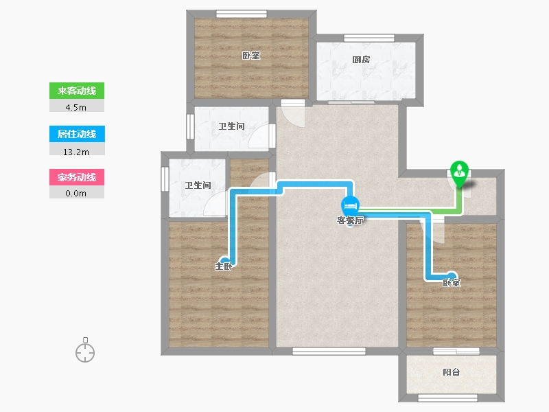 河北省-沧州市-学府壹号-89.60-户型库-动静线