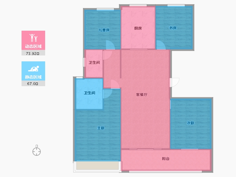 山东省-潍坊市-万特公馆-130.00-户型库-动静分区