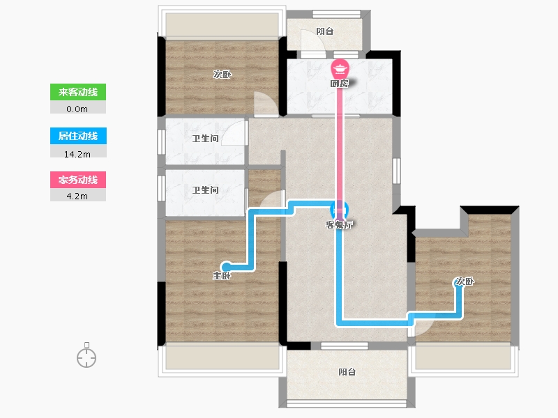 湖北省-黄石市-碧桂园新城之光130-115.00-户型库-动静线