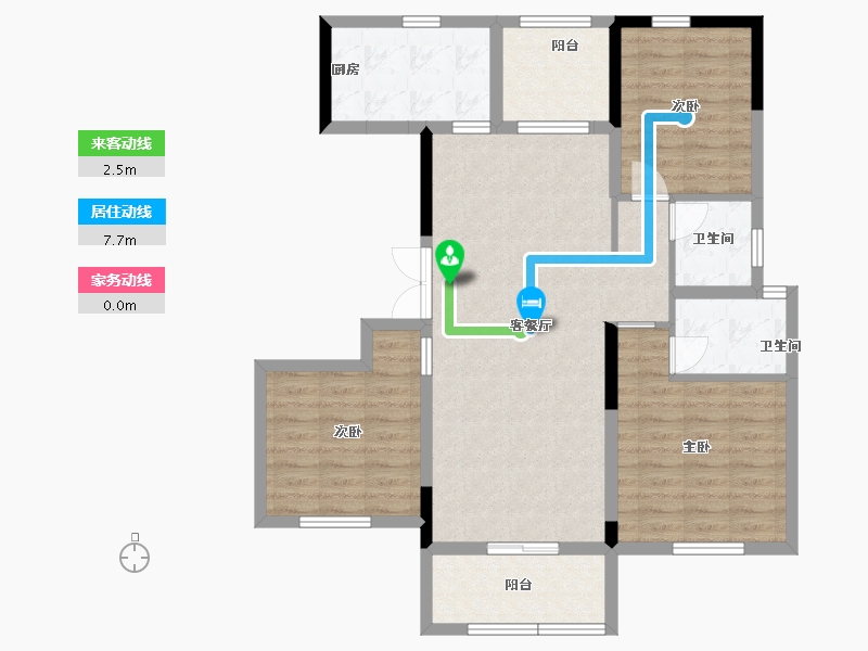 河南省-安阳市-王城相府-95.00-户型库-动静线